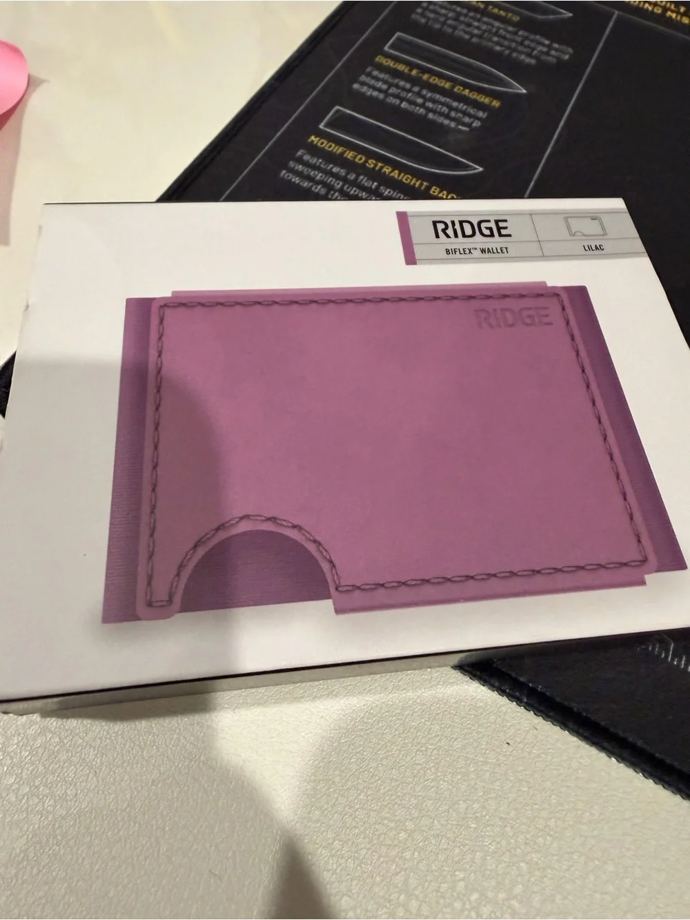 Ridge Lilac Cardholder Wallet - Slim Leather Card Sleeve